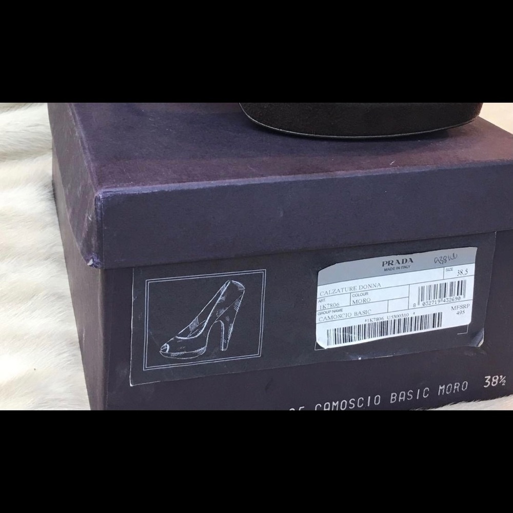 PRADA Sz 38 Brown Suede 8-8.5 US - Picture 6 of 9